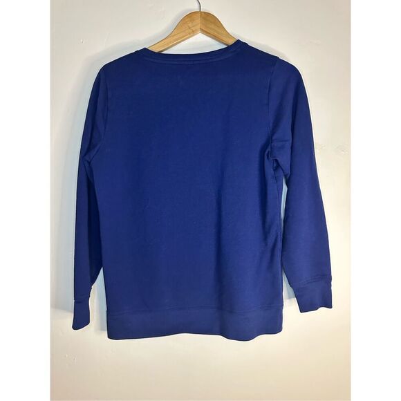 J. Crew Navy Blue Zip Bottom Crewneck Sweater Size Small - Picture 5 of 5